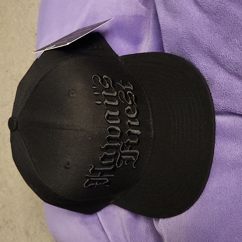 Hawaii Finest Black Hawaiian Script Snapback Hat